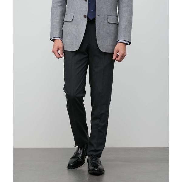 レア★90sニューヨーカー タータンチェック ウール スラックス パンツベルト付 防シワ・ウォッシャブル】TRAVEL COMFORT チェック スラックス