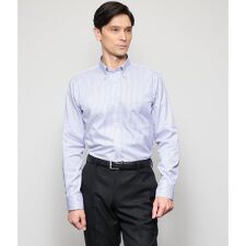 NY CARE FREE ストライプ 長袖ボタンダウンシャツ