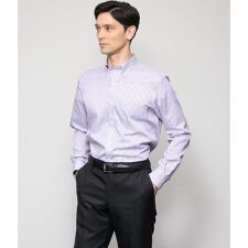 NY CARE FREE ストライプ 長袖ボタンダウンシャツ