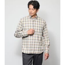 NUANCES COLOR MEASURE CHECK 起毛 ネルチェック 長袖ショートボタンダウン