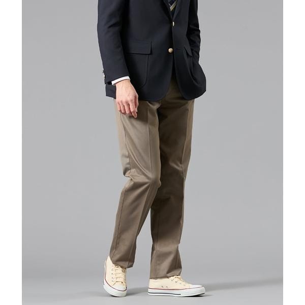 ウォッシャブル・ストレッチ】チョークストライプ パンツ