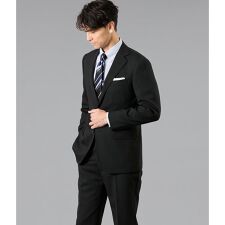 【撥水】10month ソリッドブラック ジャケット(セットアップ対応)