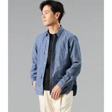 ダンガリー クレイジーパターン 長袖 オーバーサイズシャツ