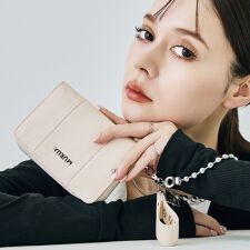 MURUA(ムルーア)ラウンドファスナー二つ折り財布 MR-W1402 ベルトチャーム