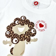 2025大阪・関西万博公式ライセンス商品(Expo 2025 Osaka, Kansai, Japan, Official Licensed)のEXPO2025ミャクミャク　レオパードプリント　Ｔシャツ