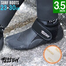 フェロー(FELLOW)のFELLOW サーフブーツ 3.5mm 保温 裏起毛 先割れタイプ スプリット サーフィン SUP