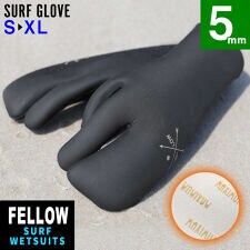 フェロー(FELLOW)のFELLOW サーフグローブ ミトン 型 5mm 保温 裏起毛 ウェットスーツ サーフィン 真冬用