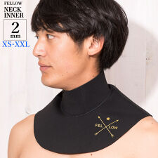 フェロー(FELLOW)のネックインナー サーフインナー FELLOW 2mm ウェット 首 サーフィン 保温 メタルスキン