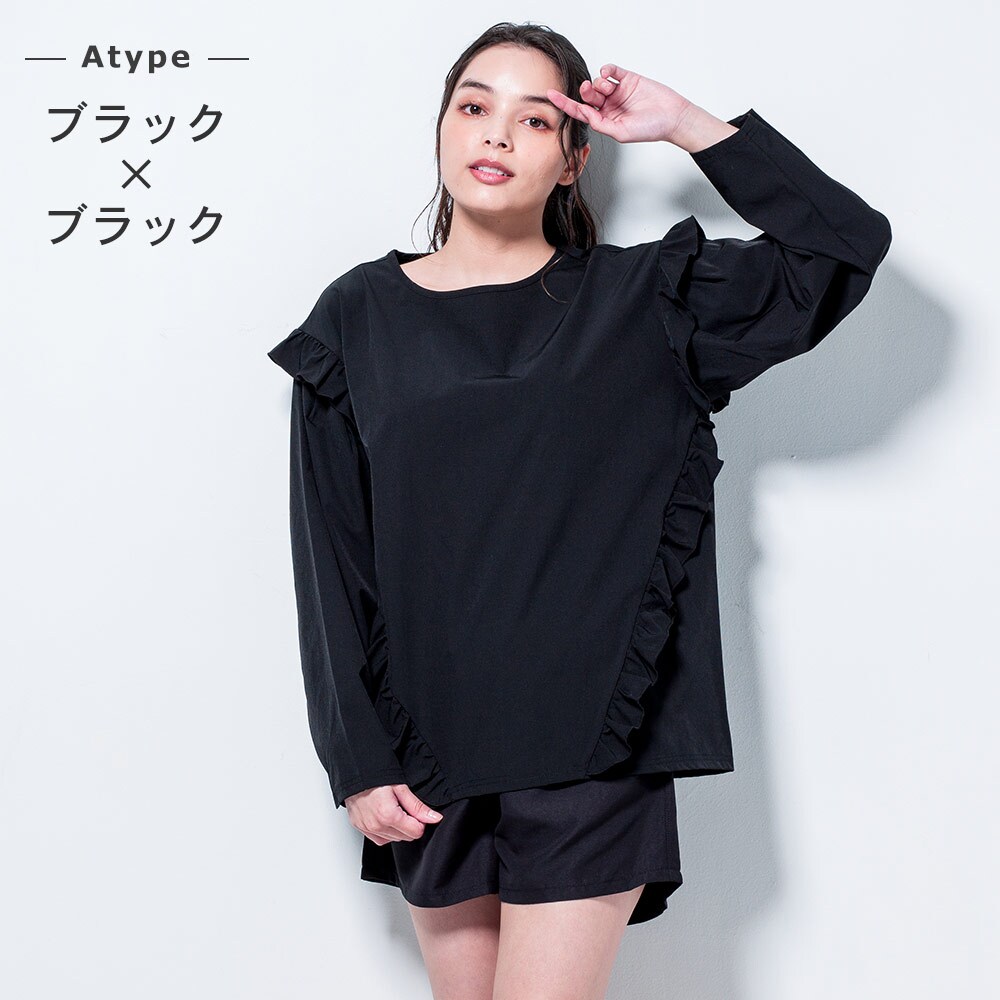 [}C]FELLOW bVK[hZbg fB[X ZbgAbv t  UPF50+ ڐG⊴/tF[iFELLOWj AFubN×ubN