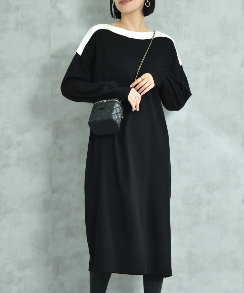 【vicky様おまとめ】theoryワンピース、インタープラネットワンピース ボートネック配色ニットワンピース | インタープラネット(INTERPLANET