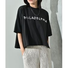 ビッグシルエットスパンコールロゴＴ