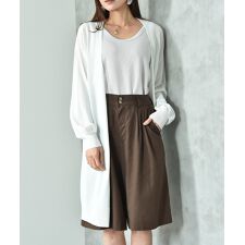 【マシーンウォッシャブル・ＵＶ・接触冷感】ロングトッパーカーディガン