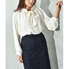 ポーラリボン袖２ＷＡＹブラウス