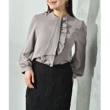 インタープラネット(INTERPLANET)のポーラフリル＆チーフタイ袖２ＷＡＹブラウス