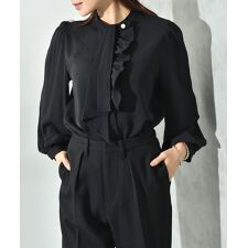 インタープラネット(INTERPLANET)のポーラフリル＆チーフタイ袖２ＷＡＹブラウス