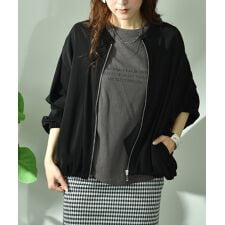 【撥水・UV加工】ダブルクロスノーカラーブルゾン