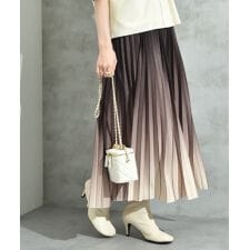 グラデーションプリーツスカート