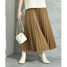 スエードプリーツスカート