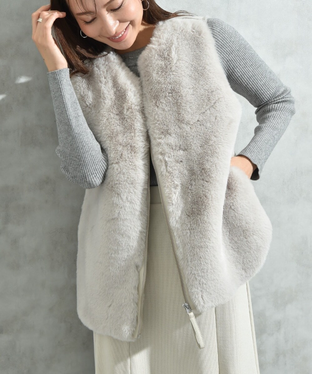 スタンドカラーファーベスト | ジャーナルスタンダード レリューム