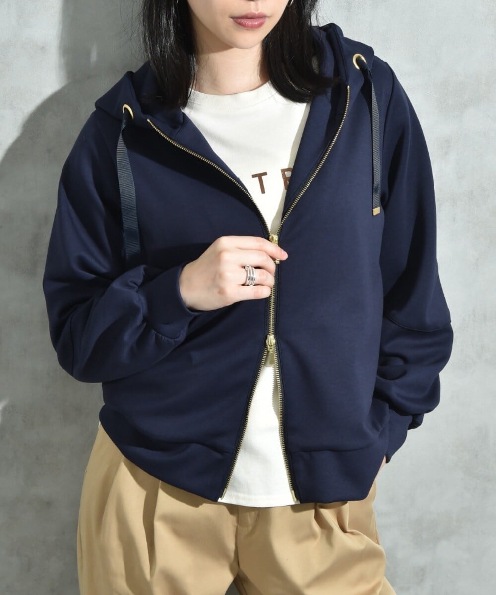JTQ 2点セット 無地 シンプル パーカー ネイビー系&ZIP JTQ 2点
