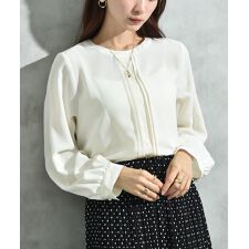 インタープラネット(INTERPLANET)のポーラレース重ねピンタック２ＷＡＹブラウス