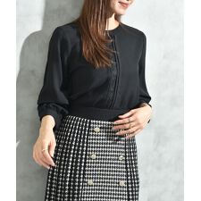 インタープラネット(INTERPLANET)のポーラレース重ねピンタック２ＷＡＹブラウス