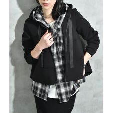 インタープラネット(INTERPLANET)のダンボールニットフリルＺＩＰパーカー