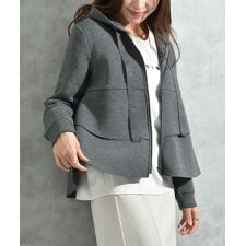 インタープラネット(INTERPLANET)のダンボールニットフリルＺＩＰパーカー