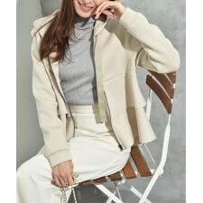 インタープラネット(INTERPLANET)のダンボールニットフリルＺＩＰパーカー