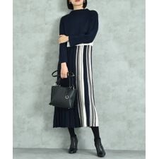 インタープラネット(INTERPLANET)のサイドストライプニットワンピース