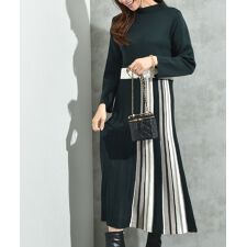 インタープラネット(INTERPLANET)のサイドストライプニットワンピース