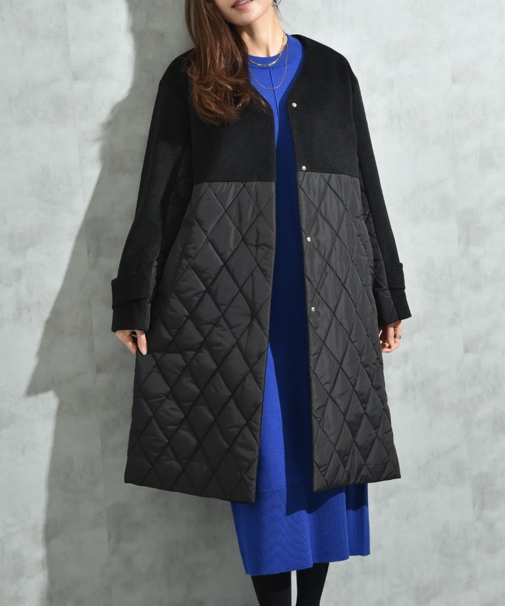 aiko87mayomayo ☆ペゼリコ　ノーカラーコート　ウールコート aiko87mayomayo 様専用☆ペゼリコ ノーカラーコート ウールコート