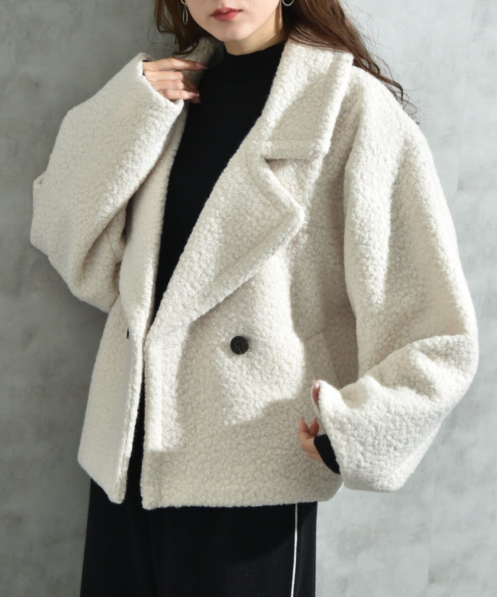 TICCA / ティッカ レオパードシャギーピーコート 0243410252