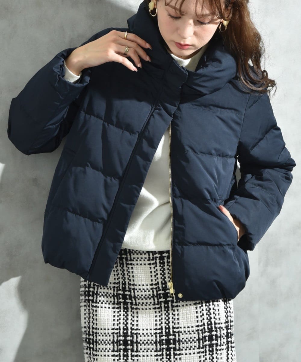 撥水・洗える】2WAYノーカラーダウン ジャケット | エニィスィス(ANY