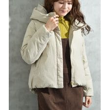 インタープラネット(INTERPLANET)のナイロンマイクロタフタフード付ショートコート