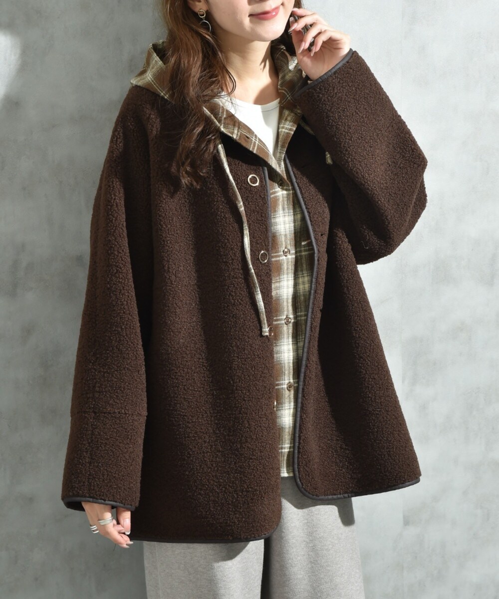 ブークレーノーカラーミドルコート | ベーセーストック(B.C STOCK