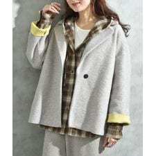 インタープラネット(INTERPLANET)の【Ｓｅａｄｒａｋｅ】イタリアンエアリー配色ボンディングコート