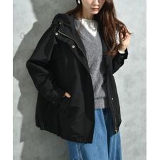 インタープラネット(INTERPLANET)の【撥水・ＵＶ加工】キルトライナー付フードショートコート