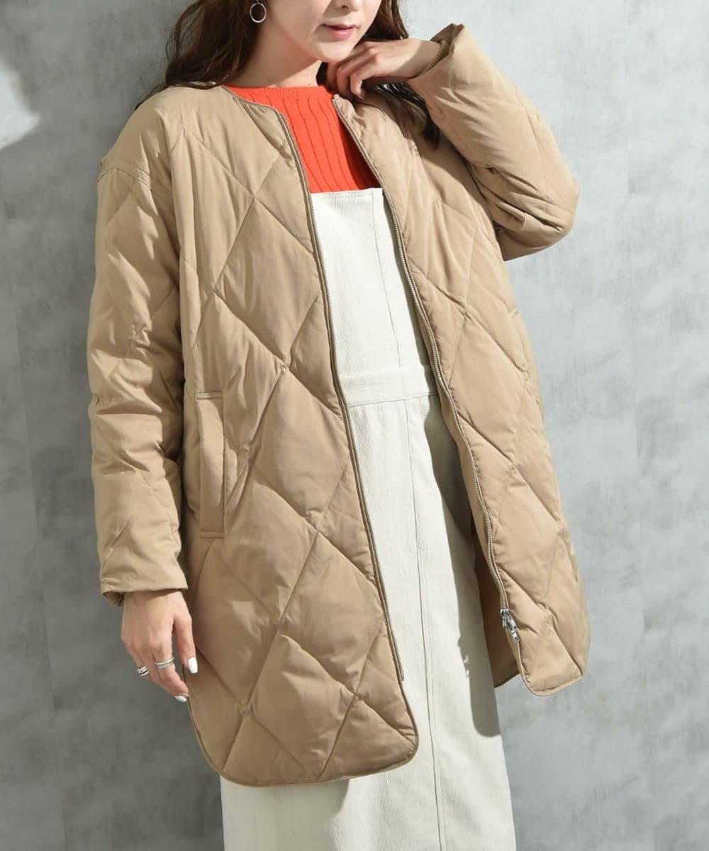 Audrey and John Wad】シレーキルティングスタンドカラーダウン