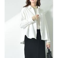 デニムツイル台付衿ワイドシャツ