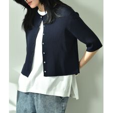 【マシーンウォッシャブル・ＵＶ・接触冷感】ハーフスリーブカーディガン