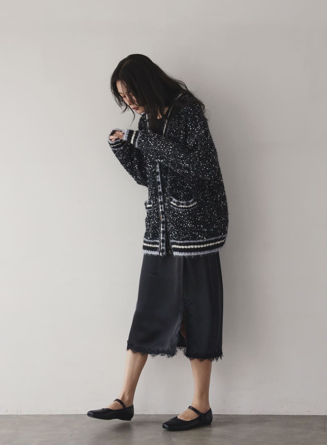 コエル レディース フラワー レース 切替 ブルゾン