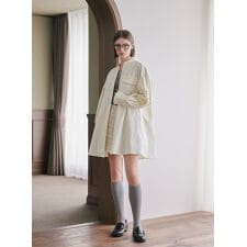 袖ボリュームシャツワンピース