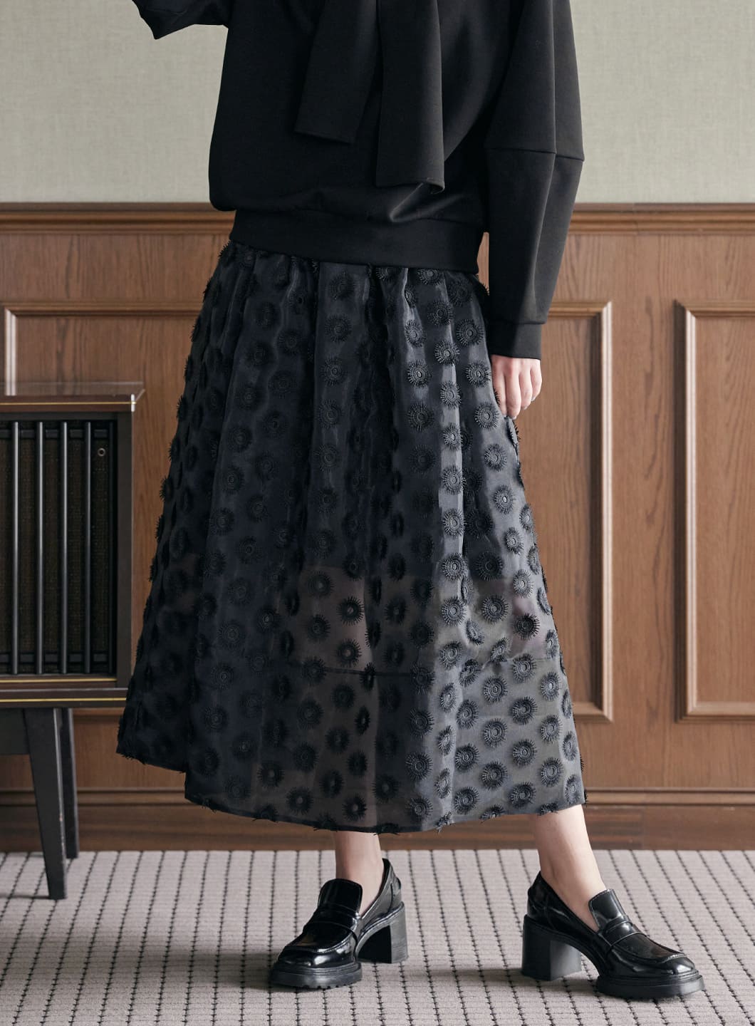 COEL コエル モチーフシアーブラウス COEL Online Storeモチーフシアーブラウス(F ホワイト): TOPS