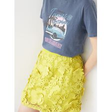 コエル(COEL)のフラワーモチーフレースミニスカート