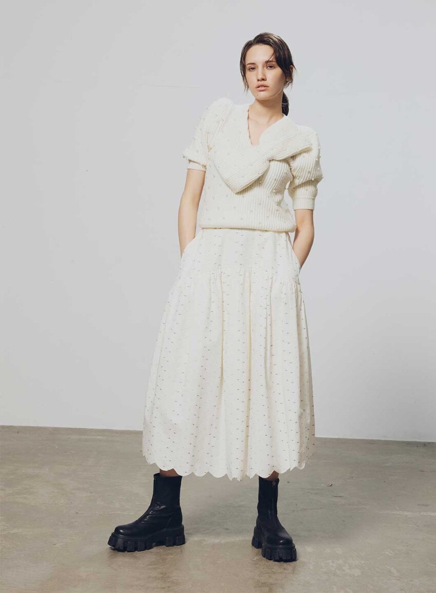 コエル（COEL）/スカラップジャガードフレアスカート スカラップジャガードフレアスカート | コエル(COEL) | マルイウェブ