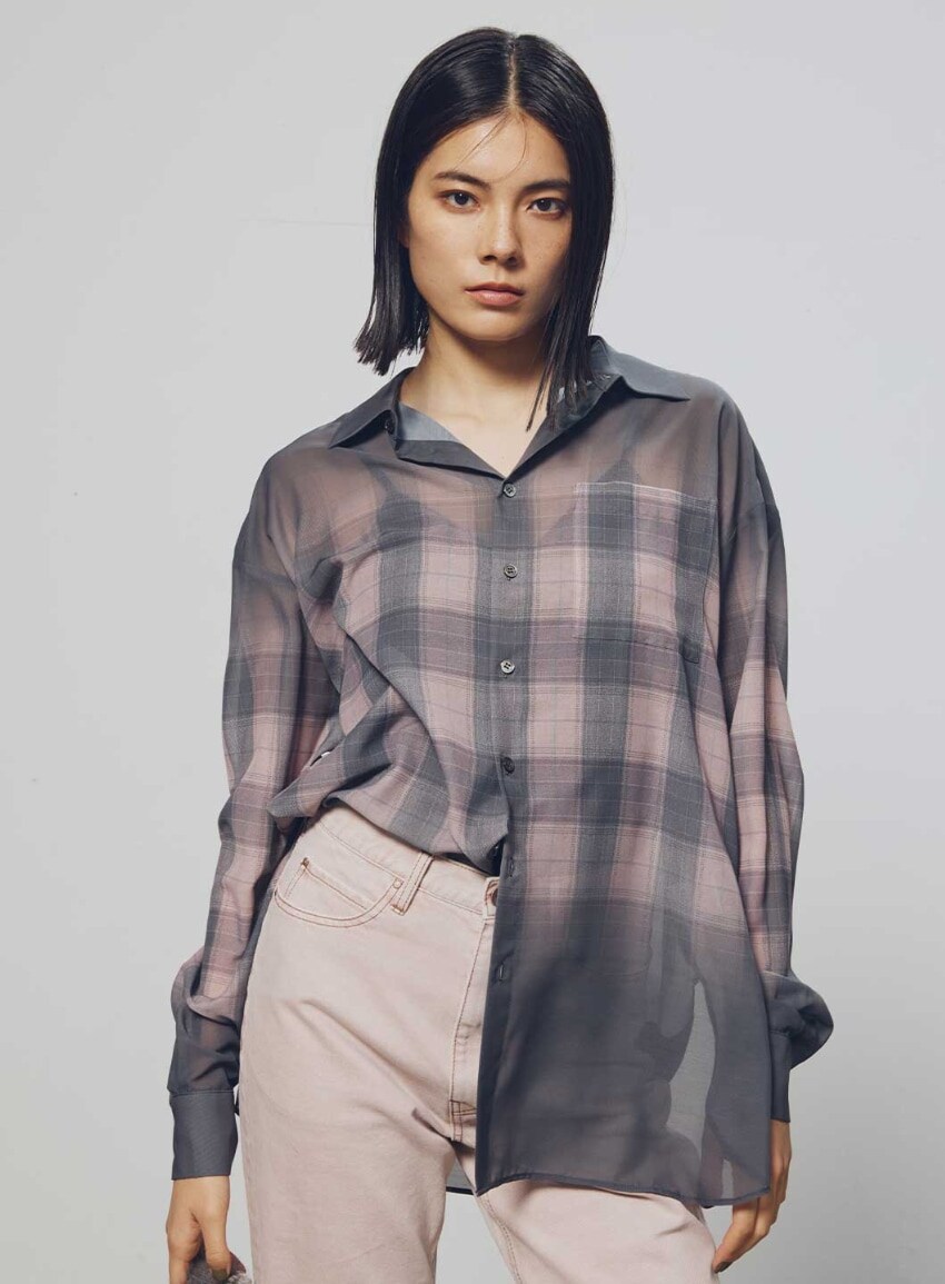 コエル（COEL）/グラデーションチェックシアーシャツ グラデーションチェックシアーシャツ | コエル(COEL) | マルイウェブ