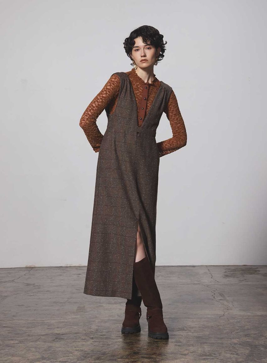 コエル（COEL）/チェックツイードVネックジャンスカ チェックツイードVネックジャンスカ | コエル(COEL) | マルイウェブ