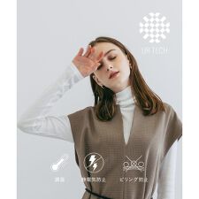 『UR TECH』タートルネックロングTシャツ