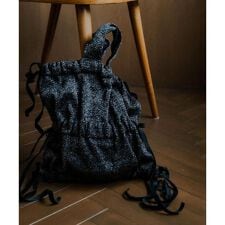 ラメニットリボンバッグ